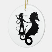 Poseidon, Grieks reliëf Keramisch Ornament (Links)