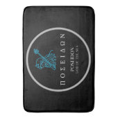 Poseidon Griekse God van het Zee Trident Design Badmat (Voorkant Verticaal)