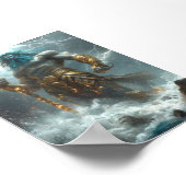 Poseidon, Heer van het Diepe - Goddelijk Storm Poster (Hoek)