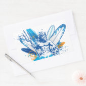 poseidon rechthoekige sticker (Envelop)