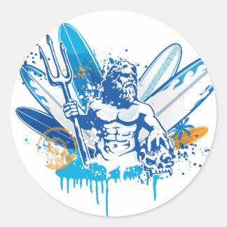 poseidon ronde sticker