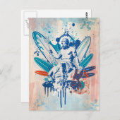 poseidon surfer briefkaart (Voorkant / Achterkant)