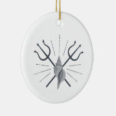 Poseidon Trident Keramisch Ornament (Rechts)