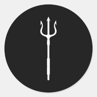 Poseidon Trident Neptunus Griekse God Ronde Sticker