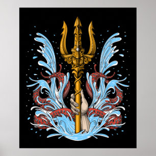 Poseidon Trident Poster
