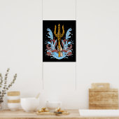 Poseidon Trident Poster (Keuken)