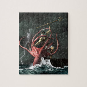 Poseidon versus de Kraken Legpuzzel