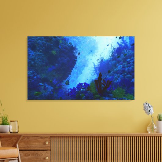 Poseidon's speelplaats canvas afdruk (Insitu (Woonkamer))