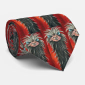 Poser 3-struisvogel stropdas (Opgerold)