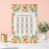 Poser Blanc Floral Vert Mariage Tableau de siège (Mariage)