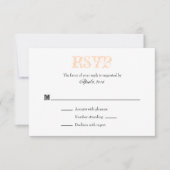 Poser Blanc Plain Simple Mariage Cartes RSVP (Devant)