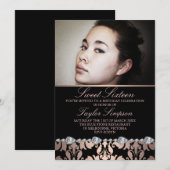 Poser des Damas et des diamants sucré16 invitation (Devant / Derrière)