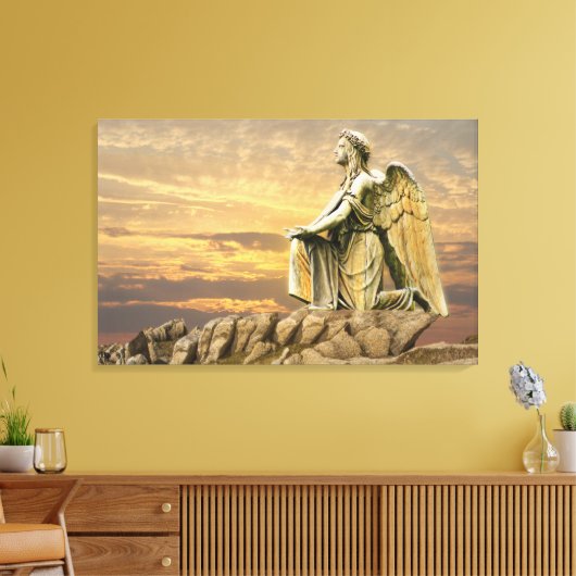 poser la toile enveloppée d'ange (Insitu(Salon))