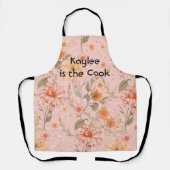 Poser le tablier avec Parties scintillant Fleurs e (Recto)