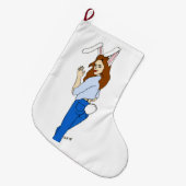 poserend bunnygirl grote kerstsok (Voorkant (Hangend))