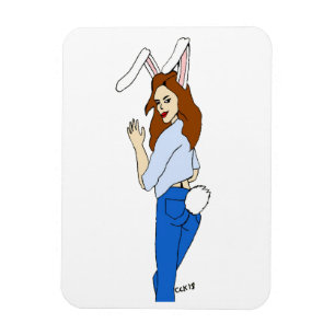 poserend bunnygirl magneet