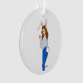 poserend bunnygirl ornament (voorkant)