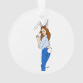 poserend bunnygirl ornament (achterkant)