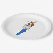 poserend bunnygirl papieren bordje (Gekanteld)