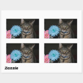 Poses de chat avec Stickers Fleurs (Feuille)