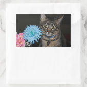 Poses de chat avec Stickers Fleurs (Sac)