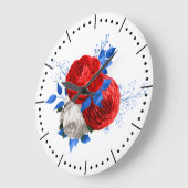Posey Patriotique 1 Horloge Mur Acrylique (Angle)