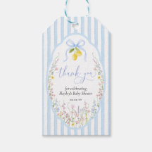 Posey Wildflower Blue Bow Baby Shower