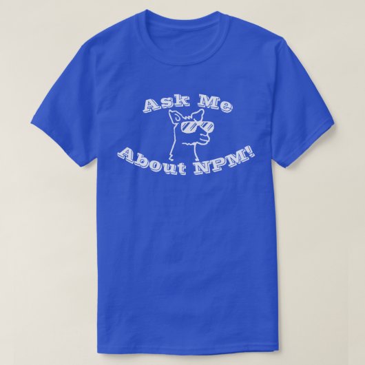 Posez-Moi Des Questions Sur Le MNP ! T-shirt bleu (Design devant)
