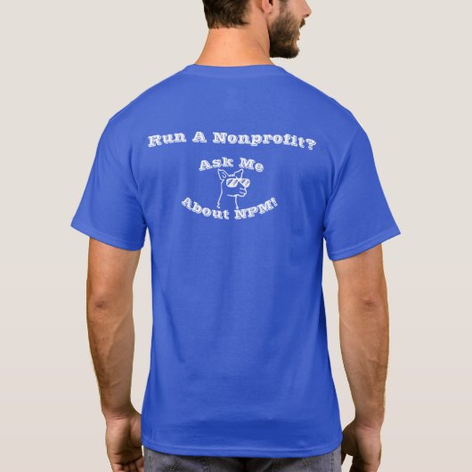 Posez-Moi Des Questions Sur Le MNP ! T-shirt bleu (Dos)