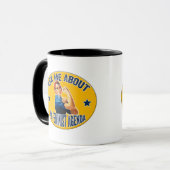 Posez-moi la question de mon agenda féministe Mug (Devant gauche)