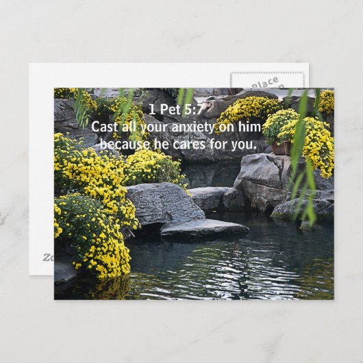 Posez toute votre anxiété sur lui sur une carte po (Devant / Derrière)