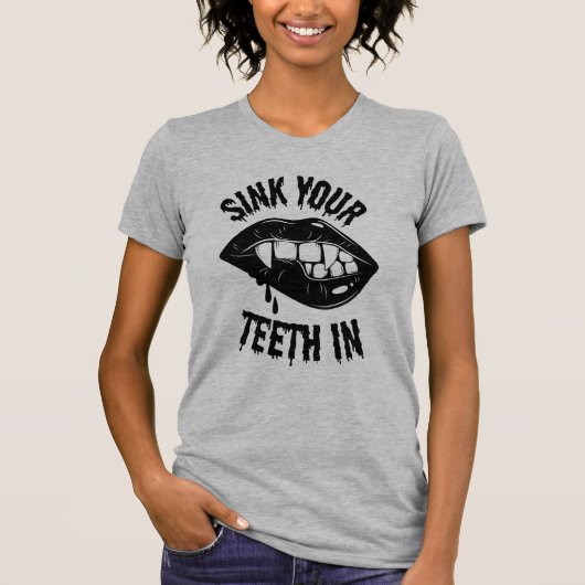 Posez Vos Dents Dans Un T-shirt Fangs Vampire (Devant)