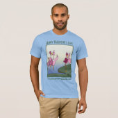 Posez votre pied bleu clair T-shirt Saint Valentin (Devant entier)
