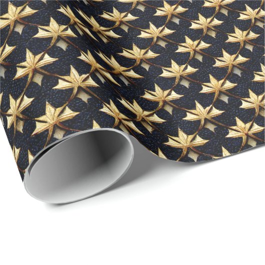 Posh and Classy Patrimonium - Elegant Gold en Blue Cadeaupapier (Rol Hoek)