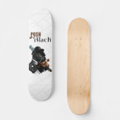 Posh Black Frenchie Bulldog     Skateboard (Voorkant)