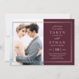 Posh Border Photo Weduwen Invitation PBD Bedankkaart