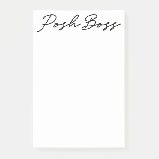 Posh Boss 4x6 Minimale plakbiljetten Post-it® Notes (Voorkant)