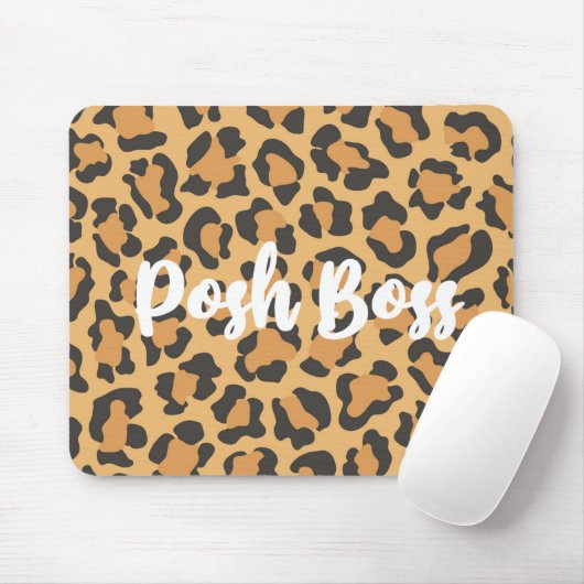 Posh Boss Leopard Gedrukte Muismat (Met muis)