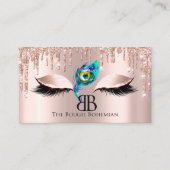 Posh Bougie Glittery Bohemian Roos Roze Visitekaartje (Voorkant)