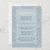 Posh Cats Aqua Blue Faire-part de mariage (Dos)