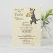 Posh Cats Invitation à la douche nuptiale (Debout devant)