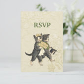 Posh Cats Mariage en ivoire RSVP (Debout devant)