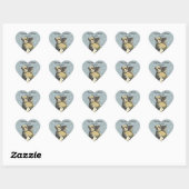 Posh Cats Wedding Blue Hart Sticker (Vel)