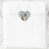 Posh Cats Wedding Blue Hart Sticker (Tas)