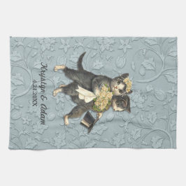 Posh Cats Wedding Blue Theedoek