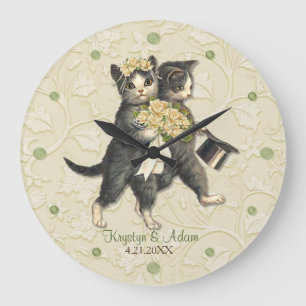 Posh Cats Wedding Ivory Grote Klok