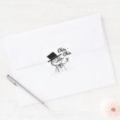 Posh Chap met bovenste hak en monocle Vierkante Sticker (Envelop)