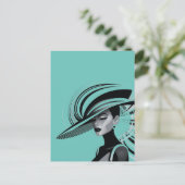 POSH CHIQUE COLLECTIE #1 (BLAUWGROEN) Briefkaart (Staand voorkant)