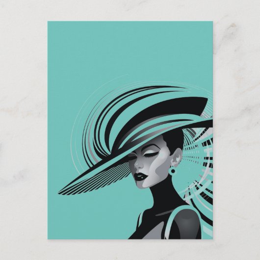 POSH CHIQUE COLLECTIE #1 (BLAUWGROEN) Briefkaart (Voorkant)