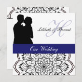 Posh Couple Faire-part de mariage (Devant / Derrière)